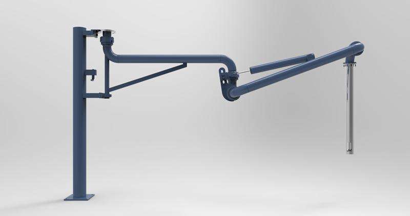 線之間傳輸液體介質(zhì)的活動設(shè)備，以取代老式的軟管連接，鋁垂(1)